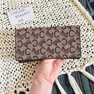 Celine Monogram Logo Macadam Vintage Bifold Wallet